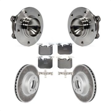 Front Hub Bearing Coated Brake Rotor Pad Kit For BMW 328i With 340mm Diameter KBB-126024