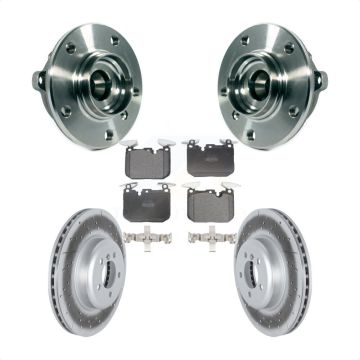 Front Hub Bearing Coated Brake Rotor Pads Kit For BMW 335i xDrive 435i Gran Coupe 340i GT KBB-126025