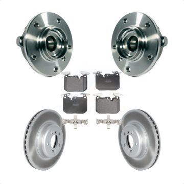 Front Hub Bearing Coated Brake Rotor Pads Kit For BMW 335i xDrive 435i Gran Coupe 340i GT KBB-126026