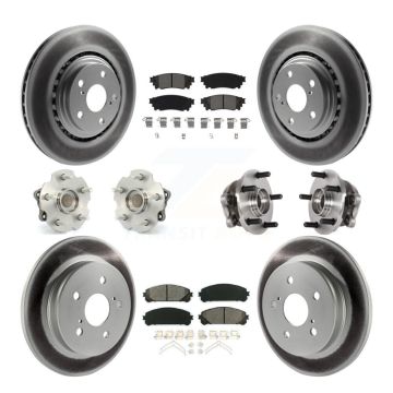 Front Rear Hub Bearing Coat Brake Rotor Pads Kit (10Pc) For Lexus NX300 NX200t NX300h FWD KBB-126100
