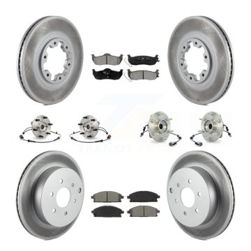 Front Rear Hub Bearing Coated Brake Rotor Pad Kit (10Pc) For Nissan Pathfinder From 08 04 KBB-126110