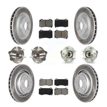 Front Rear Hub Bearing Coated Brake Rotor And Pad Kit (10Pc) For Dodge Charger Challenger KBB-126121