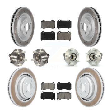 Front Rear Hub Bearing Coated Brake Rotor And Pad Kit (10Pc) For Dodge Charger Challenger KBB-126122