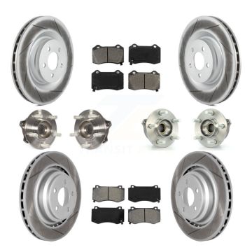 Front Rear Hub Bearing Coated Brake Rotor And Pad Kit (10Pc) For Dodge Charger Challenger KBB-126123