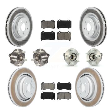 Front Rear Hub Bearing Coated Brake Rotor And Pad Kit (10Pc) For Dodge Charger Challenger KBB-126124