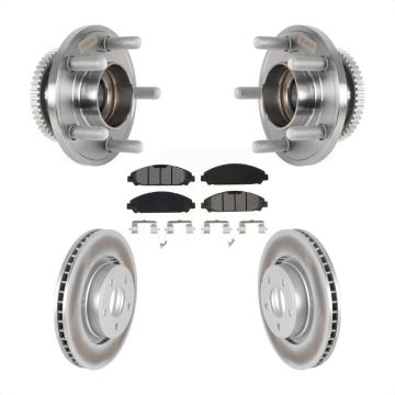 Front Hub Bearing Assembly Coated Disc Brake Rotors And Pads Kit For Ford Mustang KBB-126144