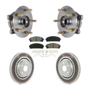 Front Hub Bearing Assembly Coat Brake Rotor Pad Kit For Lexus RX350 RX450h RX350L RX450hL KBB-126146
