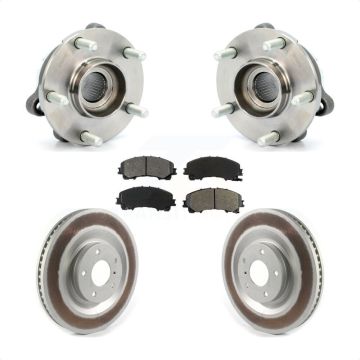 Front Hub Bearing Assembly Coated Disc Brake Rotor & Pads Kit For 2019-2021 INFINITI QX50 KBB-126160