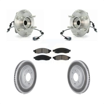 Front Hub Bearing Assembly Coated Brake Rotor & Pads Kit For 2007 Nissan TITAN From 04 07 KBB-126166