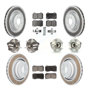 Front Rear Hub Bearing Coated Brake Rotor And Pad Kit (10Pc) For Dodge Charger Challenger KBB-126184