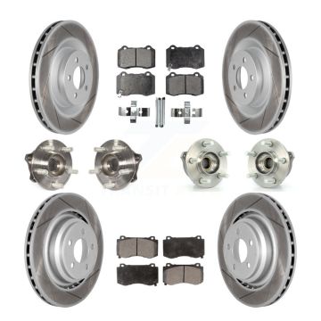 Front Rear Hub Bearing Coated Brake Rotor And Pad Kit (10Pc) For Dodge Charger Challenger KBB-126185