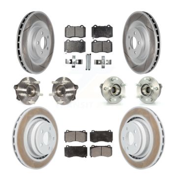 Front Rear Hub Bearing Coated Brake Rotor And Pad Kit (10Pc) For Dodge Charger Challenger KBB-126186