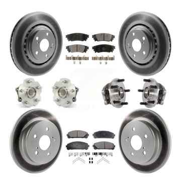 Front Rear Hub Bearing Coat Brake Rotor Pads Kit (10Pc) For Lexus NX300 NX200t NX300h FWD KBB-126197