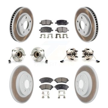 Front Rear Hub Bearing Coat Brake Rotor Pads Kit (10Pc) For Pontiac Montana 3 Hole Flange KBB-126212