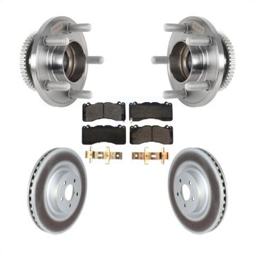 Front Hub Bearing Assembly Coated Brake Rotor Pad Kit For Ford Mustang With Brembo Brakes KBB-126274