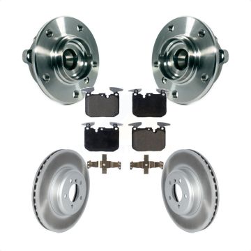 Front Hub Bearing Coated Brake Rotor Pads Kit For BMW 335i xDrive 435i Gran Coupe 340i GT KBB-126283