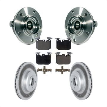 Front Hub Bearing Coated Brake Rotor Pads Kit For BMW 335i xDrive 435i Gran Coupe 340i GT KBB-126284