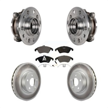 Front Hub Bearing Assembly Coated Brake Rotor And Pad Kit For 2017 Mercedes-Benz E400 AWD KBB-126285