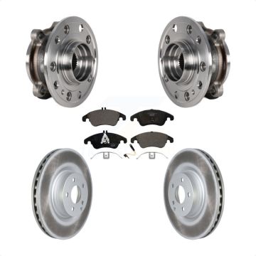 Front Hub Bearing Assembly Coated Brake Rotor And Pad Kit For 2017 Mercedes-Benz E400 AWD KBB-126286