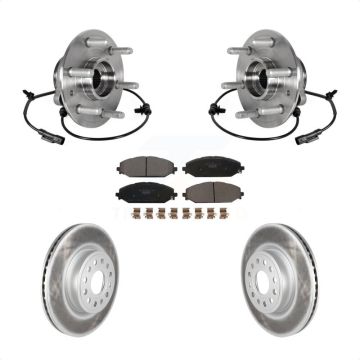 Front Hub Bearing Coated Disc Brake Rotor Pad Kit For Ram 1500 Without 22" Factory Wheels KBB-126293