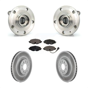 Front Hub Bearing Assembly Coated Disc Brake Rotors And Pads Kit For Volkswagen Passat KBB-126300