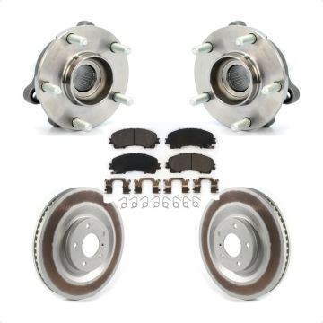 Front Hub Bearing Assembly Coated Disc Brake Rotor & Pads Kit For 2019-2021 INFINITI QX50 KBB-126307