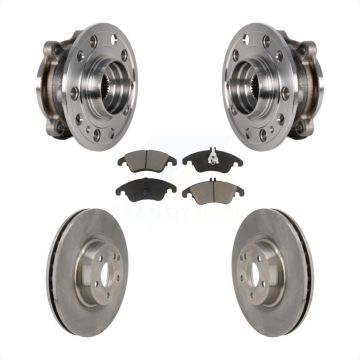 Front Hub Bearing Assembly Disc Brake Rotors And Pads Kit For 2017 Mercedes-Benz E400 AWD KBB-126356