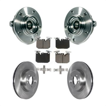 Front Hub Bearing Disc Brake Rotor & Pads Kit For BMW 335i xDrive 435i Gran Coupe 340i GT KBB-126360