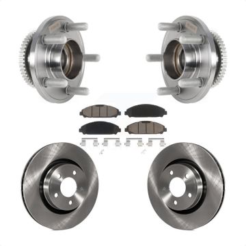 Front Hub Bearing Assembly Disc Brake Rotors And Ceramic Pads Kit For Ford Mustang KBB-126361