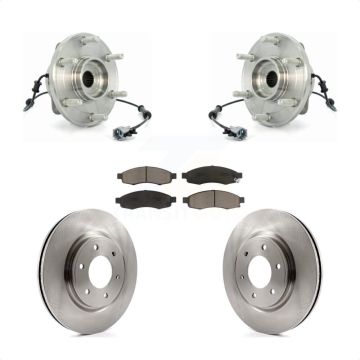 Front Hub Bearing Assembly Disc Brake Rotor And Pads Kit For 2007 Nissan TITAN From 04 07 KBB-126362