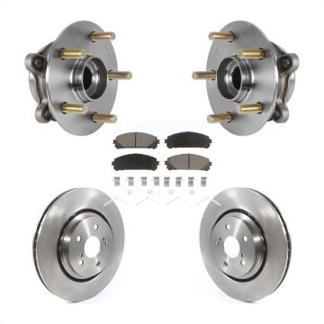Front Hub Bearing Assembly Disc Brake Rotor Pad Kit For Lexus RX350 RX450h RX350L RX450hL KBB-126367