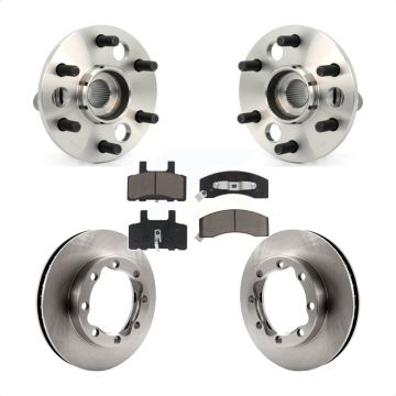 Front Hub Bearing Brake Rotor Pad Kit For 1994 Chevrolet K1500 Suburban With 8 Lug Wheels KBB-126373