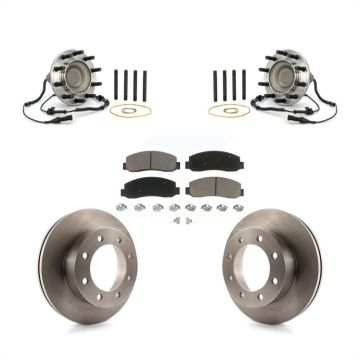 Front Hub Bearing Assembly Disc Brake Rotor And Ceramic Pad Kit For Ford F-450 Super Duty KBB-126381