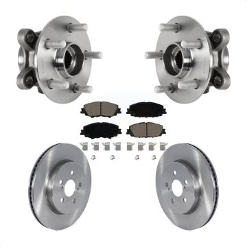 Front Hub Bearing Assembly Disc Brake Rotors And Pads Kit For Toyota Corolla Prius Prime KBB-126389