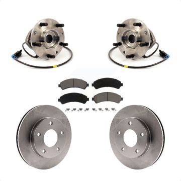 Front Hub Bearing Brake Rotor Pad Kit For 1997 Chevrolet Blazer 4WD with Drum rear brakes KBB-126395