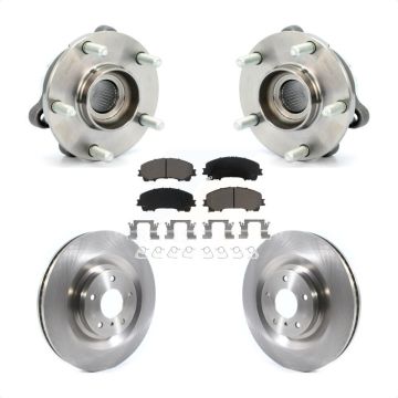 Front Hub Bearing Assembly Disc Brake Rotors And Pads Kit For 2019-2021 INFINITI QX50 KBB-126398