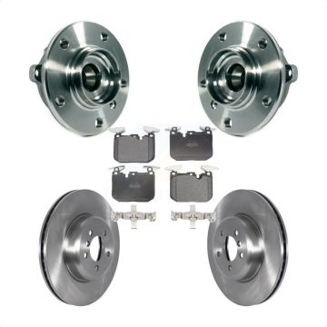 Front Hub Bearing Disc Brake Rotor & Pads Kit For BMW 335i xDrive 435i Gran Coupe 340i GT KBB-126401