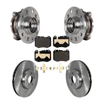 Front Hub Bearing Assembly Disc Brake Rotors And Pads Kit For Mercedes-Benz C300 C400 KBB-126414
