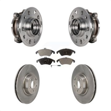 Front Hub Bearing Assembly Disc Brake Rotors And Pads Kit For 2017 Mercedes-Benz E400 AWD KBB-126417