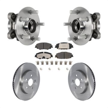 Front Hub Bearing Assembly Disc Brake Rotors And Pads Kit For Toyota Corolla Prius Prime KBB-126433