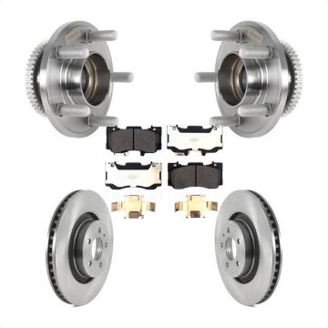 Front Hub Bearing Assembly Disc Brake Rotors And Semi-Metallic Pads Kit For Ford Mustang KBB-126437