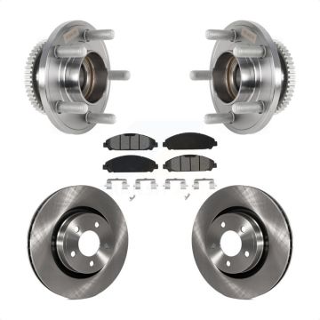 Front Hub Bearing Assembly Disc Brake Rotors And Semi-Metallic Pads Kit For Ford Mustang KBB-126447