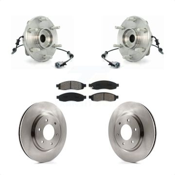 Front Hub Bearing Assembly Disc Brake Rotor And Pads Kit For 2007 Nissan TITAN From 04 07 KBB-126448