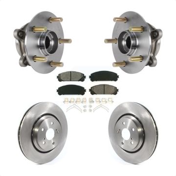 Front Hub Bearing Assembly Disc Brake Rotor Pad Kit For Lexus RX350 RX450h RX350L RX450hL KBB-126450