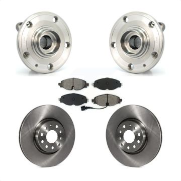 Front Hub Bearing Assembly Disc Brake Rotors And Pads Kit For Volkswagen Passat KBB-126453