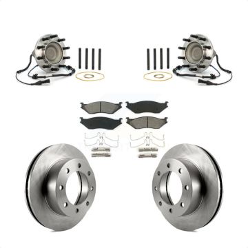 Front Hub Bearing Brake Rotor & Pad Kit For Ford F-450 Super Duty 4 X 2 With 8 Lug Wheels KBB-126462
