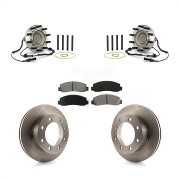 Front Hub Bearing Assembly Disc Brake Rotors And Pads Kit For Ford F-450 Super Duty KBB-126463