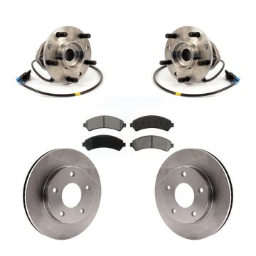 Front Hub Bearing Brake Rotor Pad Kit For 1997 Chevrolet Blazer 4WD with Drum rear brakes KBB-126472