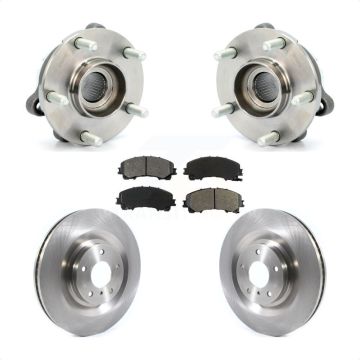 Front Hub Bearing Assembly Disc Brake Rotors And Pads Kit For 2019-2021 INFINITI QX50 KBB-126475