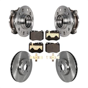 Front Hub Bearing Assembly Disc Brake Rotors And Pads Kit For Mercedes-Benz C300 C400 KBB-126479